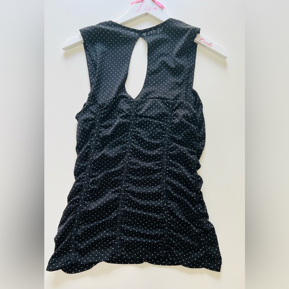 WHBM - Sleeveless V-Neck Polkadot Top - Size Medium - Picture 3 of 7